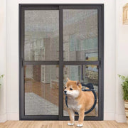 Pet Screen Door Two Way Access Magnetic Closing Cat Door Pet Products(White)