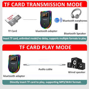 Q7 LED Digital Display Car Bluetooth Receiver HIFI Sound Quality Wireless Audio Adapter