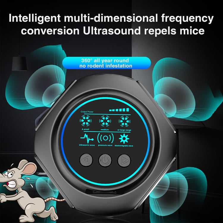 219 Intelligent Ultrasonic Multi-dimensional Frequency Conversion Home Indoor Mouse Repeller(White)