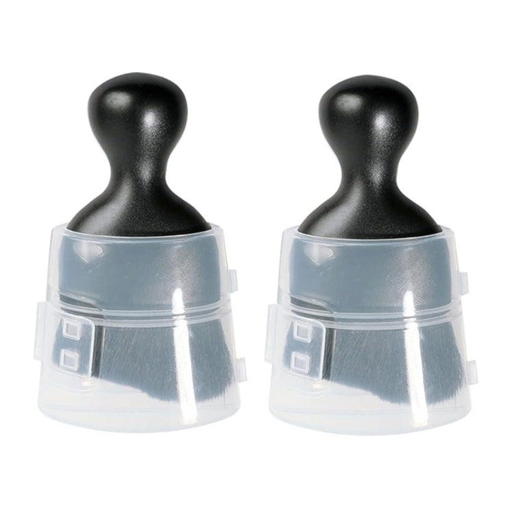 2pcs Car Interior Cleaning Brush Air Outlet Gap Dust Removal Brush, Color: Protective Case Black