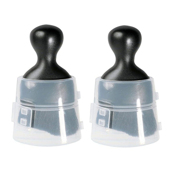 2pcs Car Interior Cleaning Brush Air Outlet Gap Dust Removal Brush, Color: Protective Case Black