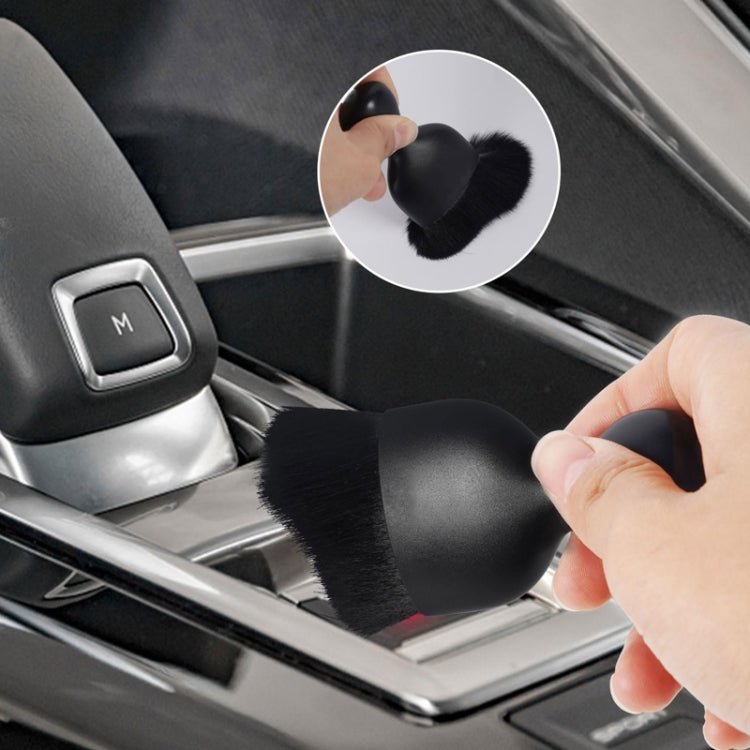 2pcs Car Interior Cleaning Brush Air Outlet Gap Dust Removal Brush, Color: Protective Case Black
