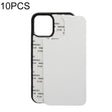 For iPhone 15 10PCS 2D Blank Sublimation Phone Case(Black) - iPhone 15 Cases by PMC TechLife | Online Shopping South Africa | PMC TechLife