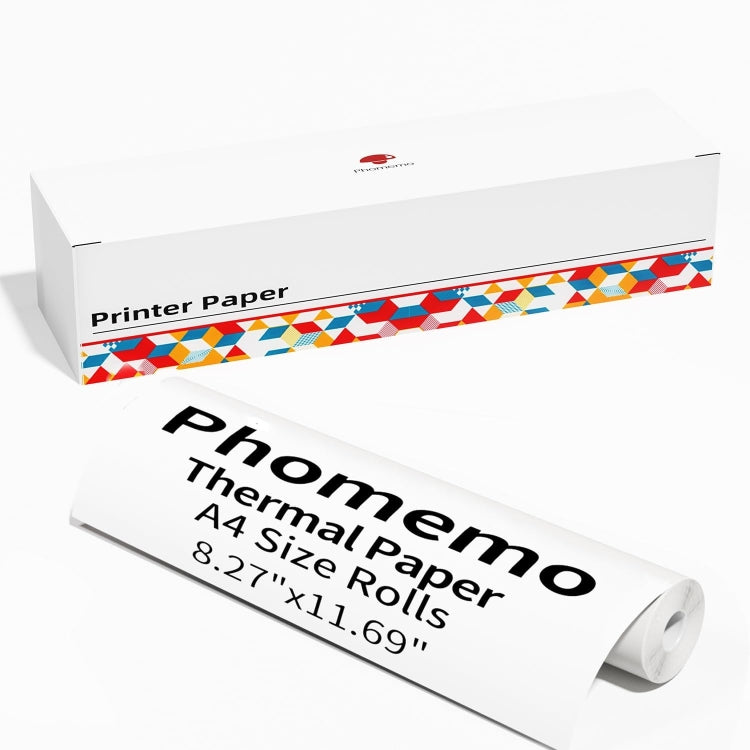Phomemo 1 Roll A4 Thermal Paper  Use With M08F Printer Holder For M832/M833/M834/M835/P831/Q302 Printer