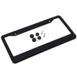 US Standard Stainless Steel License Plate Modified Frame With Diamonds, Color: Round Hole Black Diamond - License Plate Covers & Frames by PMC TechLife | Online Shopping South Africa | PMC TechLife | Buy Now Pay Later Mobicred