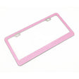 US Standard Stainless Steel License Plate Modified Frame With Diamonds, Color: Square Hole Pink Diamond - License Plate Covers & Frames by PMC TechLife | Online Shopping South Africa | PMC TechLife | Buy Now Pay Later Mobicred