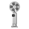 Portable Digital Display Hanging Neck Mute Small Fan USB Charging Handheld Foldable Fan(White) - free shipping - PMC TechLife - Order now!