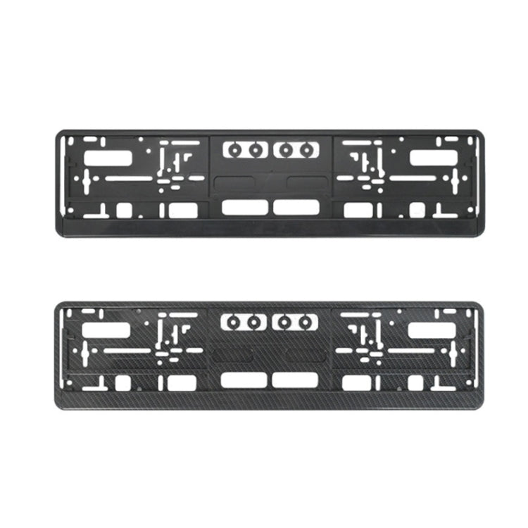 European Standard Single-strip Plastic License Plate Frame, Specification: Carbon Pattern