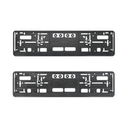 European Standard Single-strip Plastic License Plate Frame, Specification: Carbon Pattern