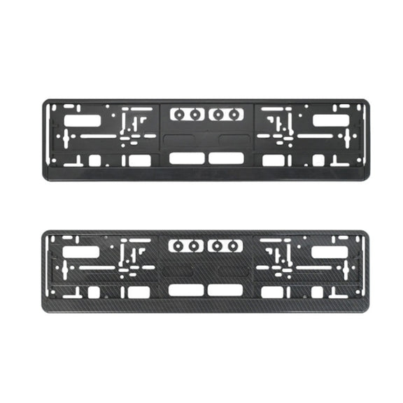 European Standard Single-strip Plastic License Plate Frame, Specification: Carbon Pattern