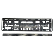 European Standard Single-strip Plastic License Plate Frame, Specification: Carbon Pattern