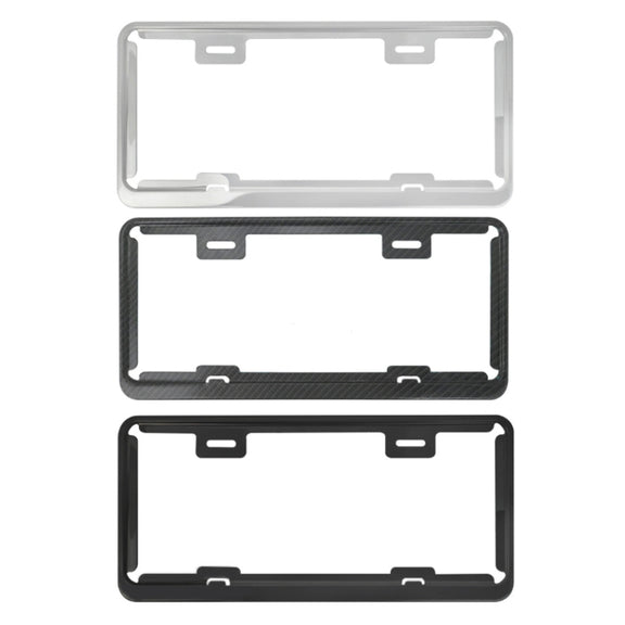 Taiwan Car License Plate Stainless Steel Frame, Specification: Black