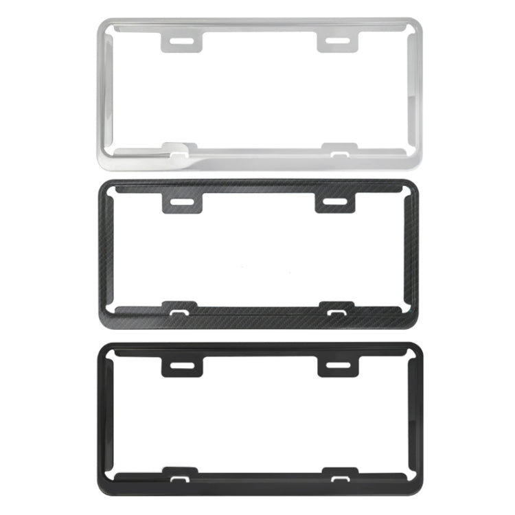 Taiwan Car License Plate Stainless Steel Frame, Specification: Black