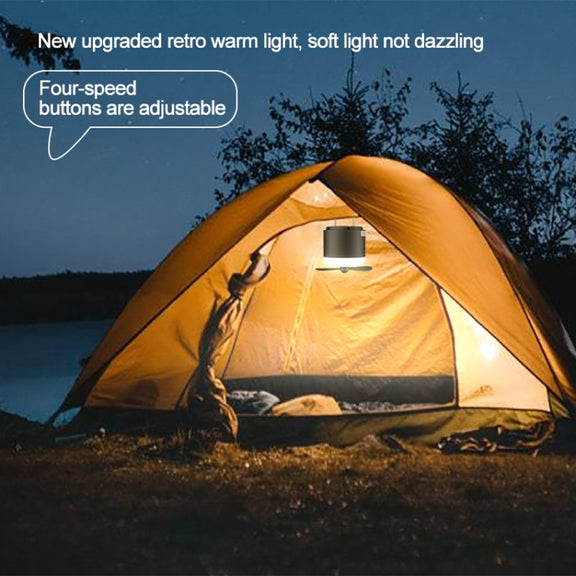 Outdoor Camping Tent Hanging Ambient Light Magnetic Spray Humidification Fan(Khaki)