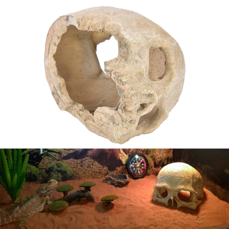 Fish Tank Aquarium Decoration Spider Lizard Snake Python Skull Breeding House Hiding Ornament(Pirate Skull)