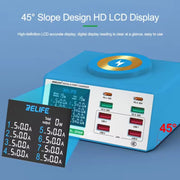 RELIFE RL-309AW  QC3.0 PD Fast Wireless Charger With LCD Display 8 Ports(US Plug)