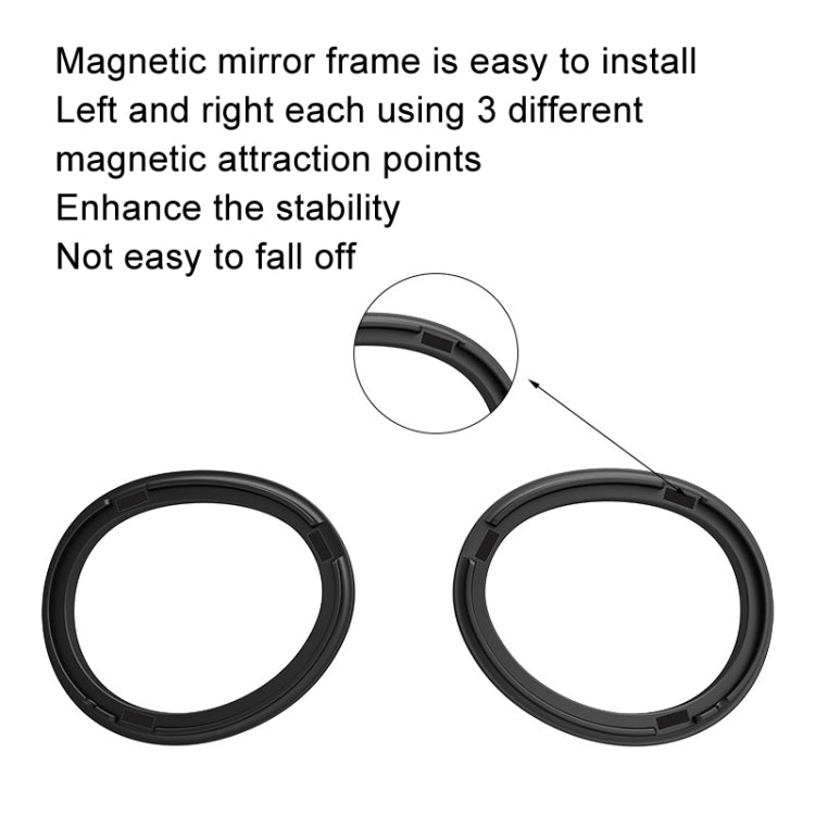 For Apple Vision Pro Magnetic Frame VR Glasses Smart Accessories, Style: 1.61 Refractive Index Frame+300 Degree Lens