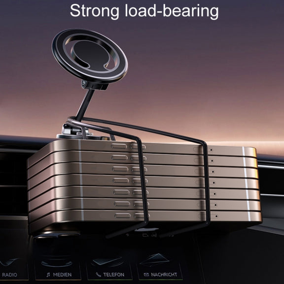 D33 Magnetic Folding Car Phone Holder Rotatable Dashboard Stick-On Navigation Stand