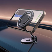 D33 Magnetic Folding Car Phone Holder Rotatable Dashboard Stick-On Navigation Stand