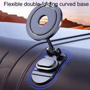 D50-1 Magnetic Folding Car Phone Holder Rotatable Dashboard Stick-On Navigation Stand