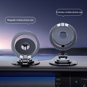 D50-1 Magnetic Folding Car Phone Holder Rotatable Dashboard Stick-On Navigation Stand