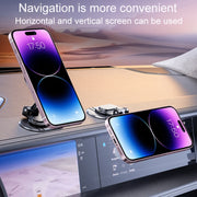 D50-1 Magnetic Folding Car Phone Holder Rotatable Dashboard Stick-On Navigation Stand