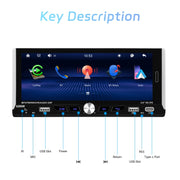 Single Spindle 6.9 inch MP5 With Knob Player Carplay Function Car MP4 Backup Camera, Specification: Standard+12 Light Camera