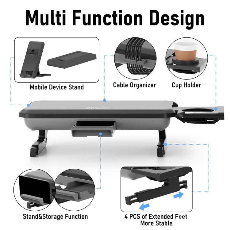 Oimaster Monitor Stand Riser Adjustable Height Laptop Bracket With Storage Drawer, Spec: Upgrade