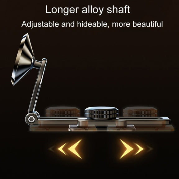 D31 Foldable Suspension Car Phone Holder Magnetic Slide Type Metal Navigation Stand