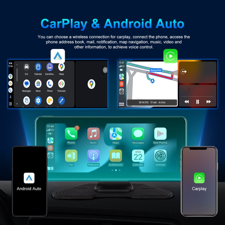 6.86 Inch 4KDVR Smart Screen Player, Specification: Standard+Reversing Camera