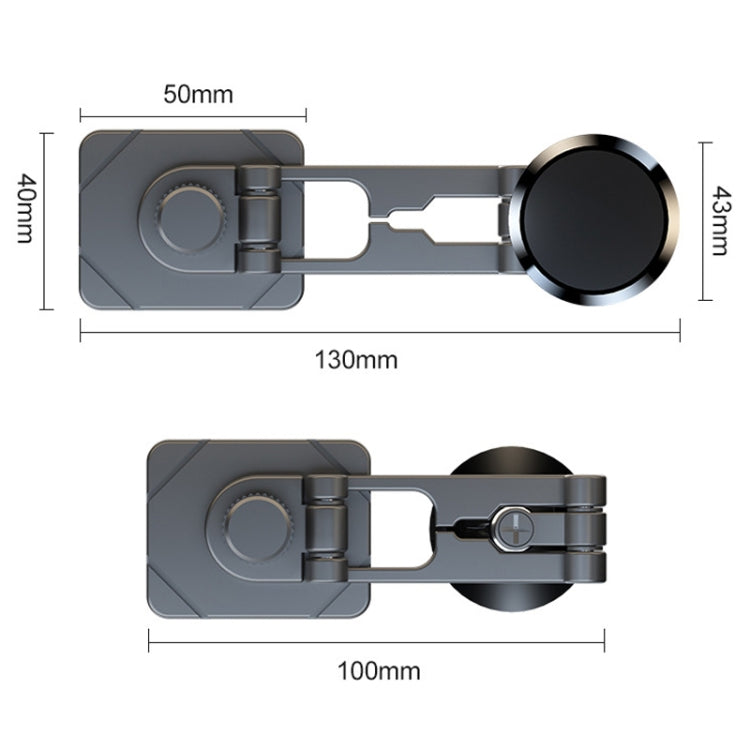 D30 Foldable Suspension Car Phone Holder Magnetic Adhesive Type Metal Navigation Stand