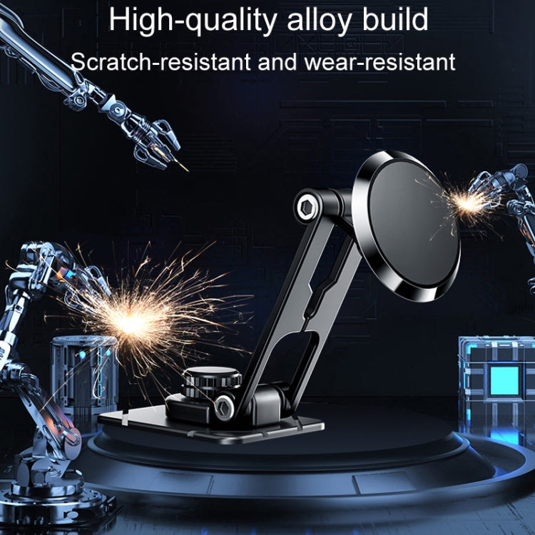 D30 Foldable Suspension Car Phone Holder Magnetic Adhesive Type Metal Navigation Stand