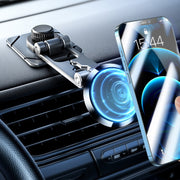 D30 Foldable Suspension Car Phone Holder Magnetic Adhesive Type Metal Navigation Stand