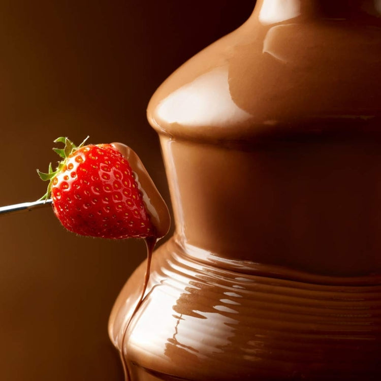 35W  3 Tier Chocolate Fountain  Mini Fondue Set with Hot Melting Pot Base 220V EU Plug