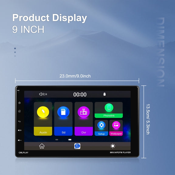 9 Inch Disassembly Screen MP5 Player Android Wireless CarPlay Reversing Image Integrated Machine(Standard)