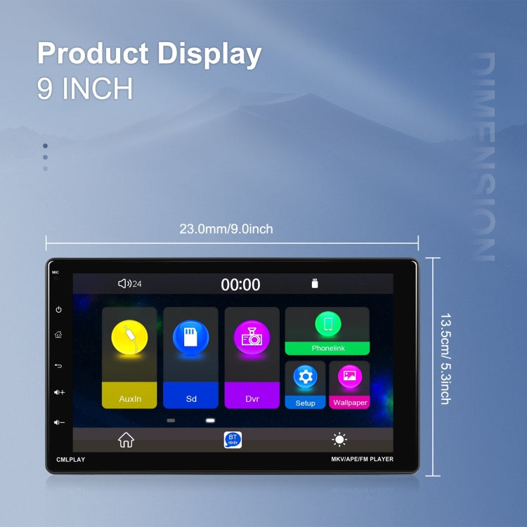 9 Inch Disassembly Screen MP5 Player Android Wireless CarPlay Reversing Image Integrated Machine(Standard)