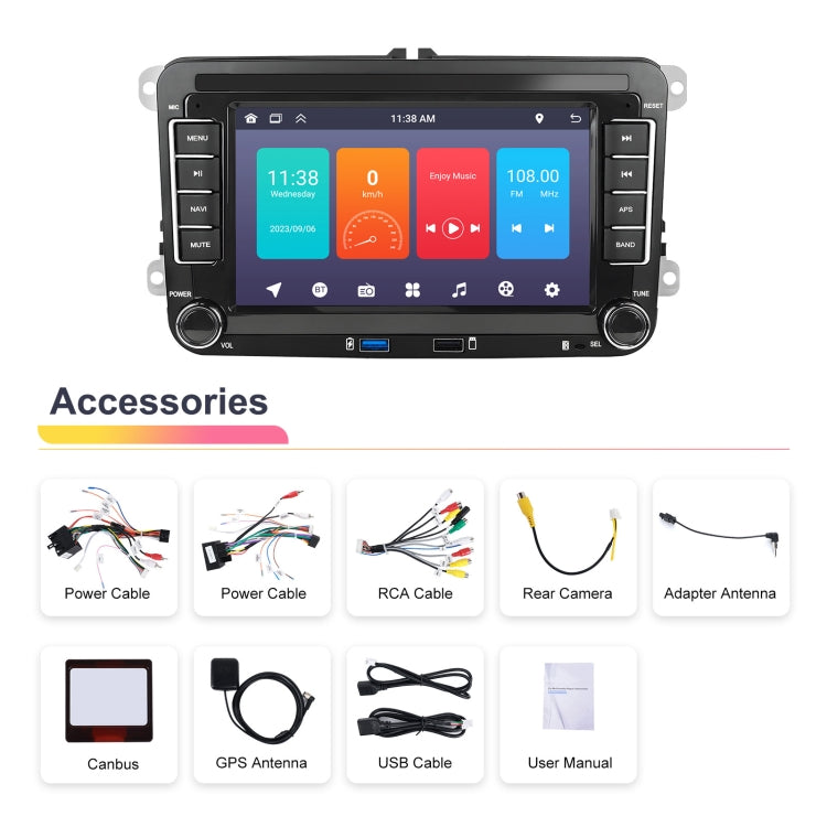For Volkswagen/Skoda 1+32G Player Large Screen Carplay Android Navigation Reversing Camera Integrated Machine(Standard)