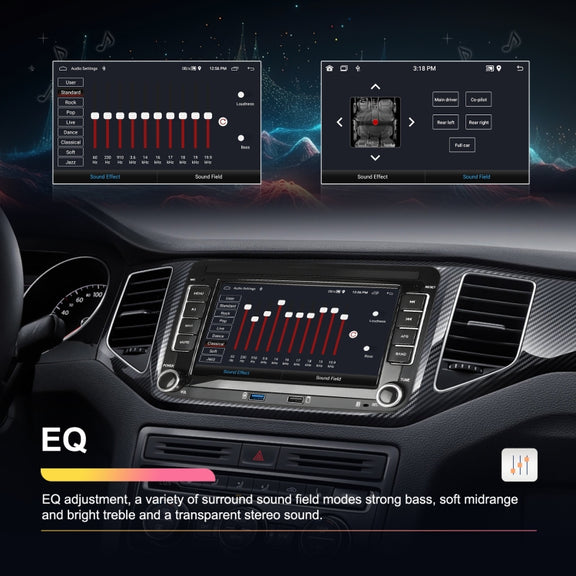 For Volkswagen/Skoda 1+32G Player Large Screen Carplay Android Navigation Reversing Camera Integrated Machine(Standard)