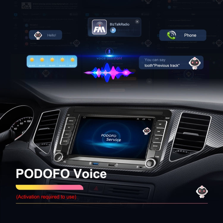 For Volkswagen/Skoda 2+64G Player Large Screen Carplay Android Navigation Reversing Camera Integrated Machine(Standard)