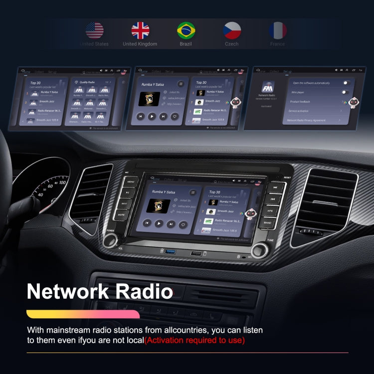 For Volkswagen/Skoda 2+64G Player Large Screen Carplay Android Navigation Reversing Camera Integrated Machine(Standard)