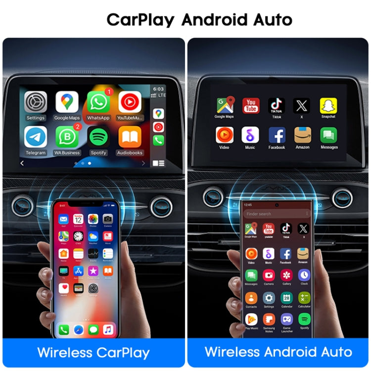 2 in 1 Car Carplay Box Wired to Wireless Bluetooth Adapter