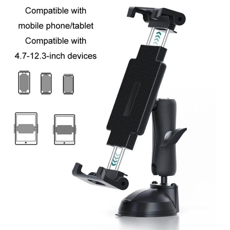 Multifunctional Car Dashboard Mobile Phone Folding Holder, Style: Folding Back Clip+Metal Oval Ball