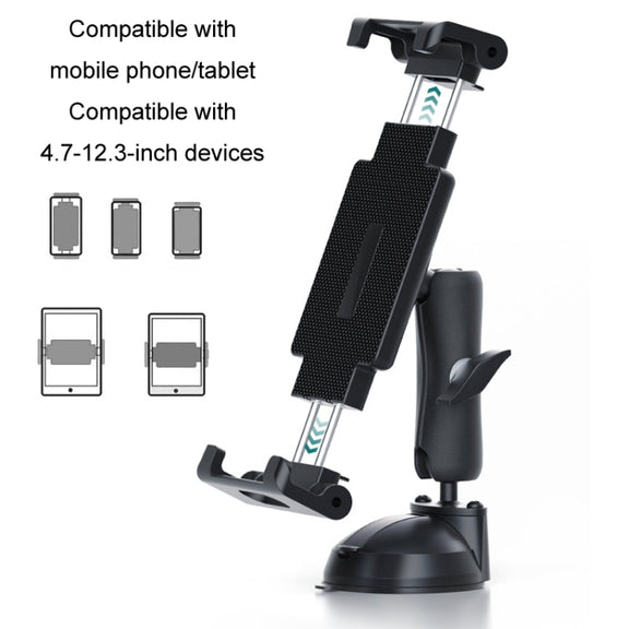 Multifunctional Car Dashboard Mobile Phone Folding Holder, Style: Folding Back Clip+Metal Oval Ball