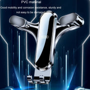 BUDK Triangle Gravity Sensor Car Phone Bracket Car Air Vent Navigation Holder, Model: Bent Suction Cup Base Model