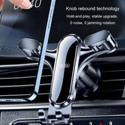BUDK Triangle Gravity Sensor Car Phone Bracket Car Air Vent Navigation Holder, Model: Hook Model