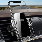 BUDK Anti-shake Car Phone Bracket Car Navigation Air Vent Fixed Gravity Support Stand(Silver)