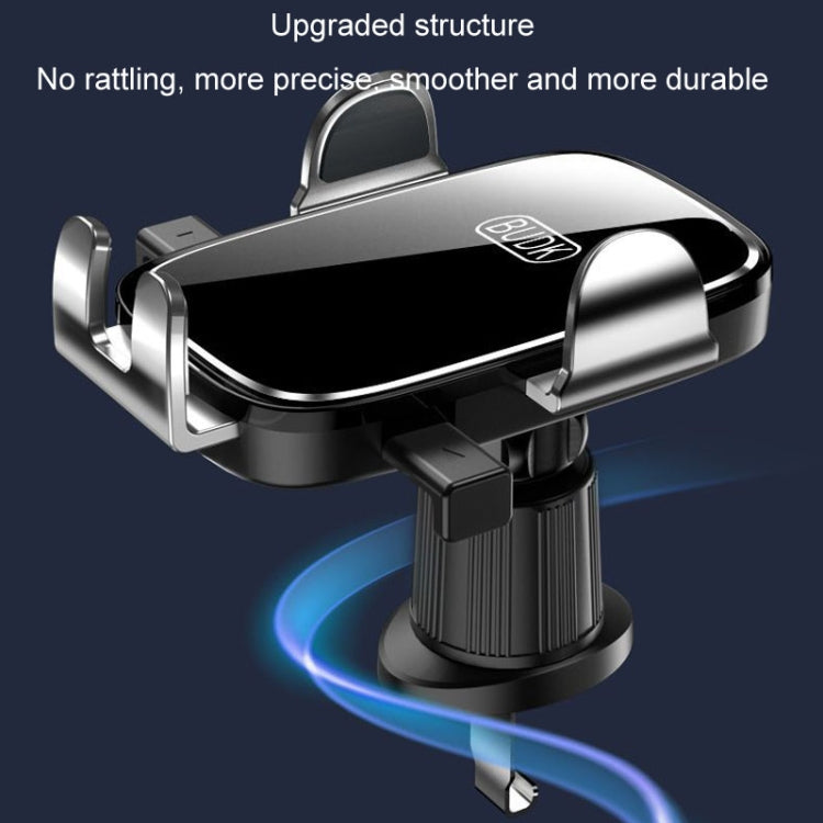 BUDK Anti-shake Car Phone Bracket Car Navigation Air Vent Fixed Gravity Support Stand(Silver)
