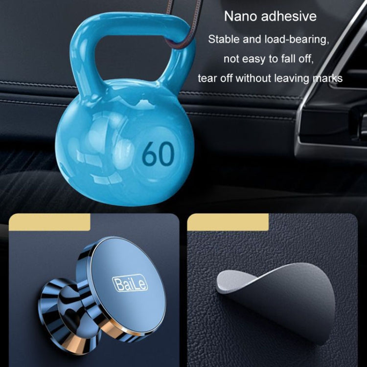 BaiLe Magnetic Car Phone Holder Universal Car Dashboard Fixed Navigation Bracket, Color: Sticker Silver