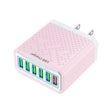 6-Ports Multifunctional Quick Charging USB Travel Charger Power Adapter, Model: Pink US Plug - free shipping - PMC Jewellery - Order now!