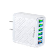 6-Ports Multifunctional Quick Charging USB Travel Charger Power Adapter, Model: White US Plug